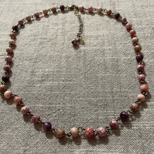 Vintage Viva beads Pink and Purple plum orchard Necklace